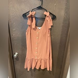 Soft orange mini dress